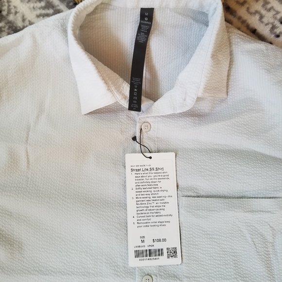 NWT Lululemon Street Lite Short Sleeve Shirt Vapor - Picture 8 of 10